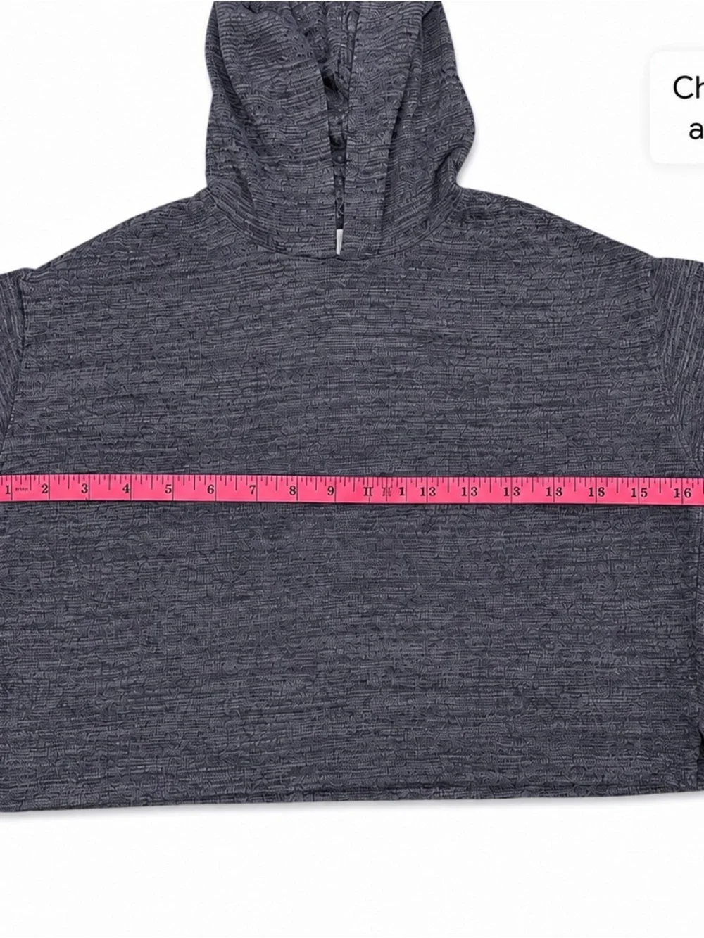 Old Navy Girls L 10-12 Charcoal Heathered Knit Pullover Hoodie